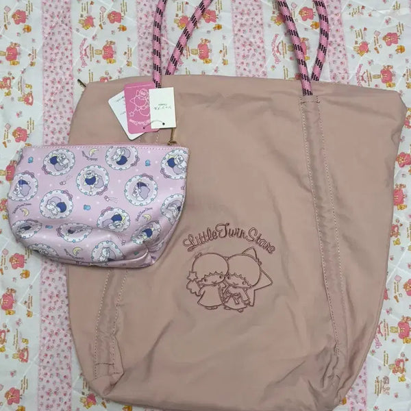 [BUNJANG] Little Twin Stars Tote Bag & Pouch Set / 리틀트윈스타 토트백 파우치 세트