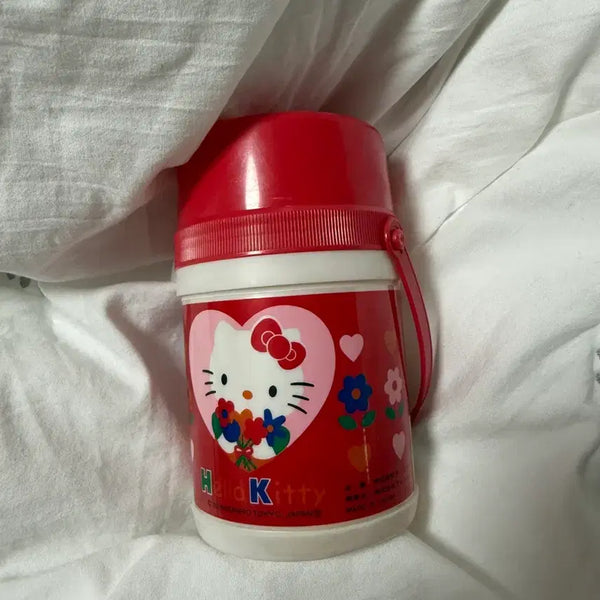 [BUNJANG] Hello Kitty Red Portable Container / 헬로키티 물통 빨간색 휴대용