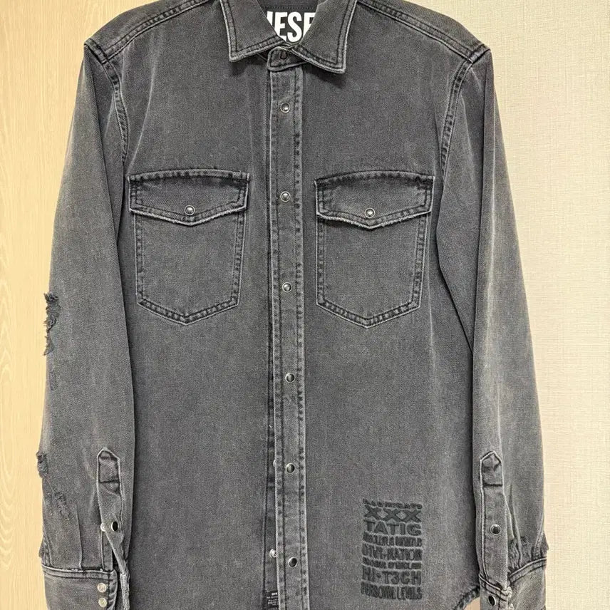 [BUNJANG] Diesel Black Denim Shirt Jacket / 디젤 흑청 남방자켓