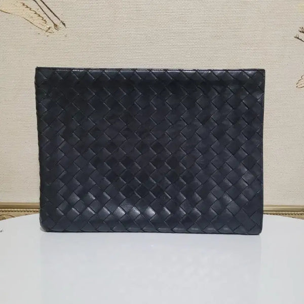 [BUNJANG] Bottega Veneta Intrecciato Leather Document Clutch / 보테가 베네타 블랙 클러치
