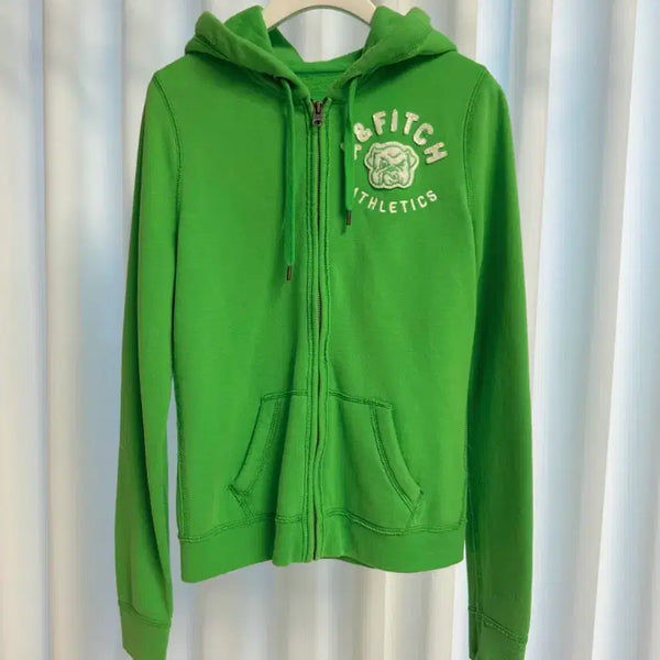 [BUNJANG] Abercrombie & Fitch Women's Fleece Lined Zip-Up Hoodie (Light Green, S) / 아베크롬비 여성용 기모 후드집업 (그린,S)