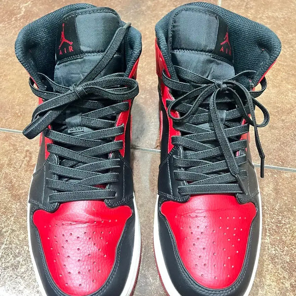[BUNJANG] Air Jordan 1 Mid Bred Men's Shoes / 조던1 미드 브레드 285