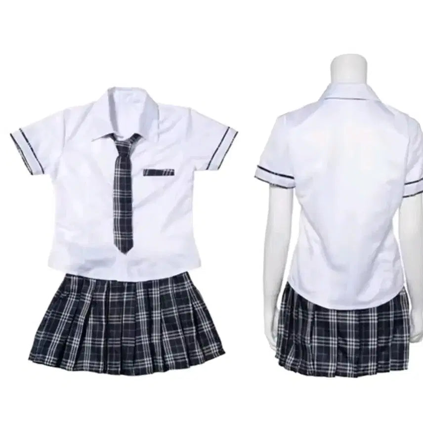 [BUNJANG] School Uniform Style Pleated Skirt Set / 교복 스타일 플리츠 스커트 세트