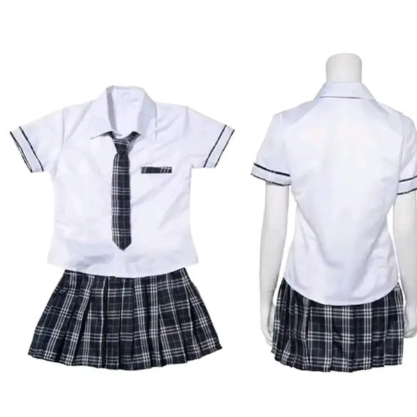 [BUNJANG] School Uniform Style Pleated Skirt Set / 교복 스타일 플리츠 스커트 세트