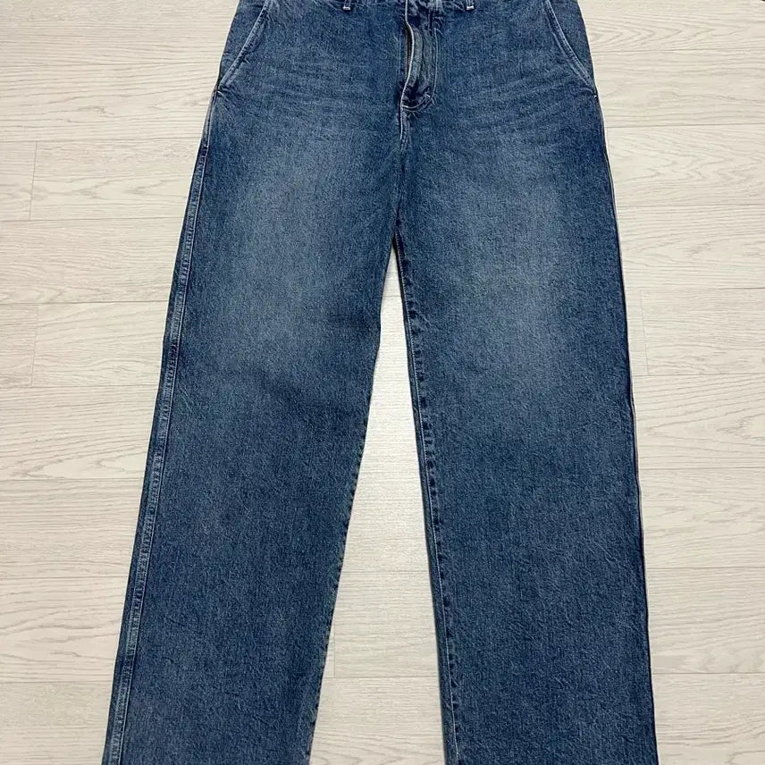 [BUNJANG] Pottery Wide Denim Jeans Mid Blue Size 3 / 포터리 와이드데님 미드블루 3사이즈