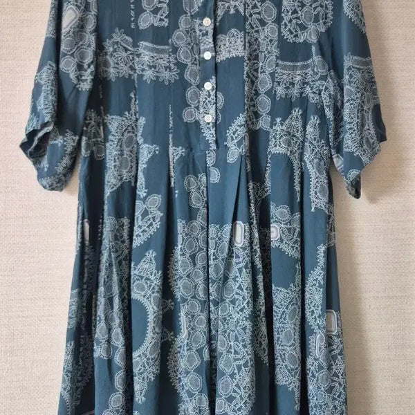 [BUNJANG] Carven Silk Embroidered Print Dress / 한섬 CARVEN 까르벵셔츠 원피스