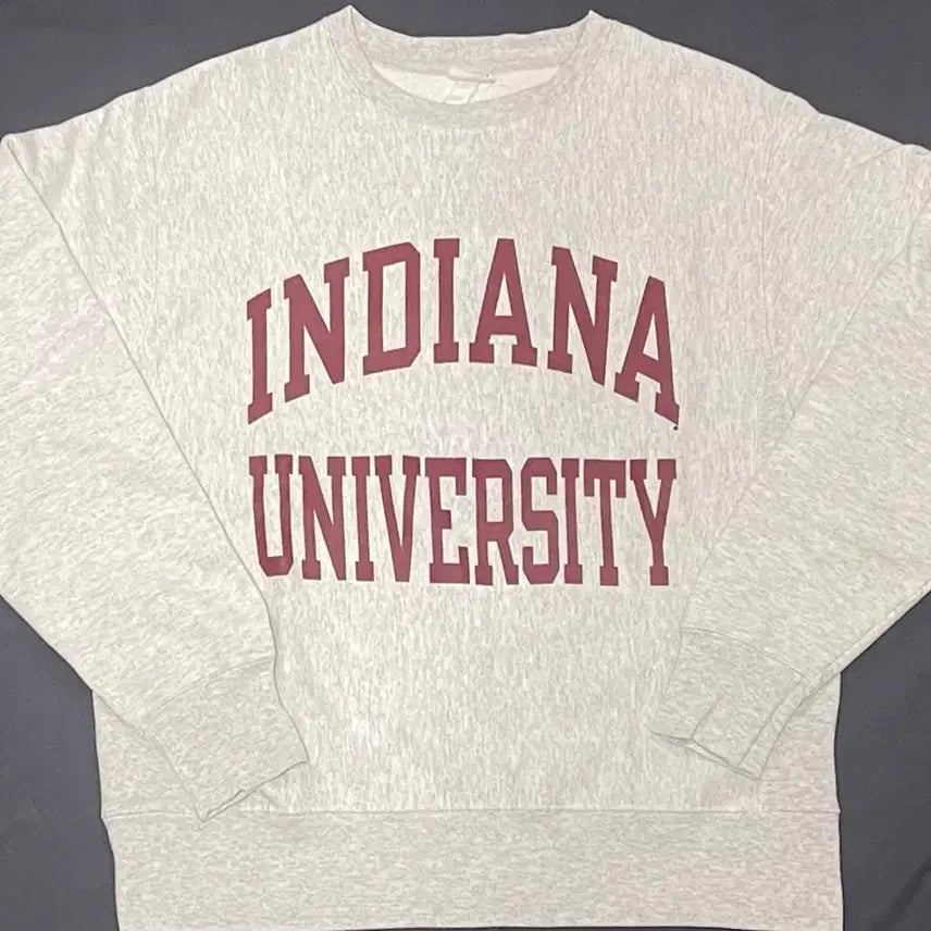 [BUNJANG] Champion Reverse Weave Melange Grey Indiana University Lettering Sweatshirt M / 챔피온 리버스위브 맨투맨 M