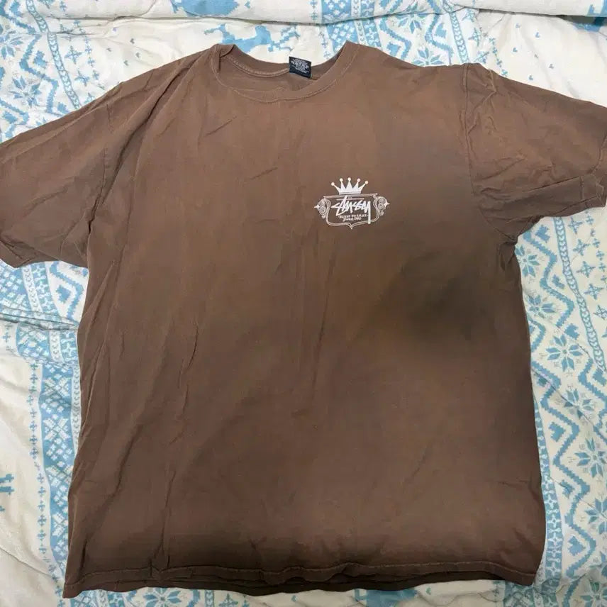 [BUNJANG] Stussy Built Short Sleeve T-Shirt Brown XL / 스투시 빌트 반팔 브라운