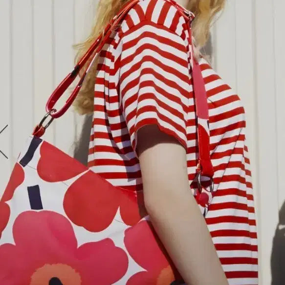 [BUNJANG] Marimekko Unikko Pattern Shoulder Bag / 마리메꼬 Unikko 우니꼬 패턴 숄더백