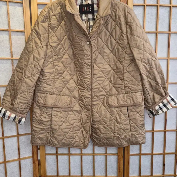 [BUNJANG] Daks Women's Quilting Jacket Brown Size 77 / 닥스 여성 퀼팅 자켓 브라운 77