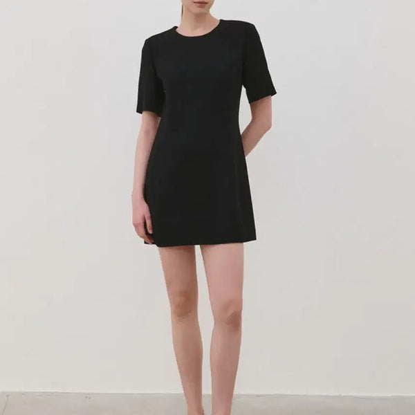 [BUNJANG] Frontrow Half-sleeve Mini Dress Black XS / 프론트로우 블랙 미니 원피스 199,000