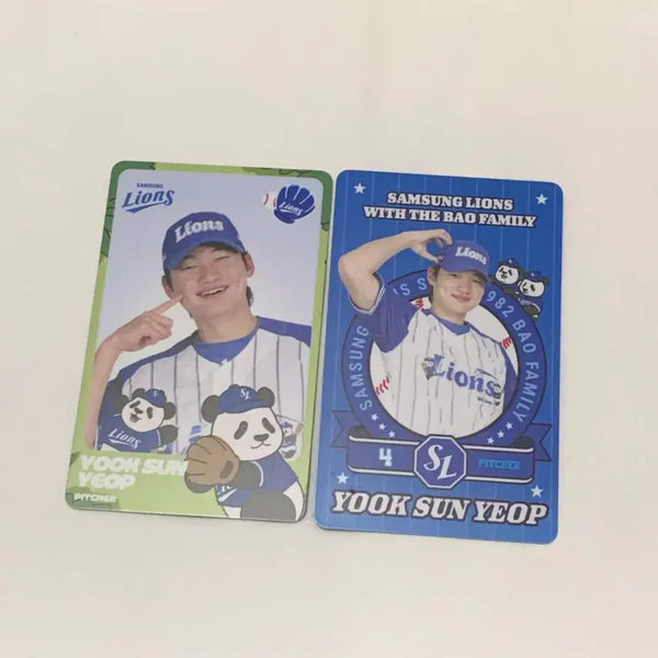 [BUNJANG] Samsung Lions Yuk Seon-yeop Bau Lap Photocard Bundle Set / (일괄) 삼성라이온즈 육선엽 바오 라팍 더현대 포토카드