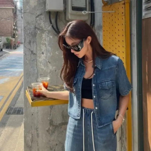 [BUNJANG] Myllym Free Size Summer Blouse / 마이림 청셋업