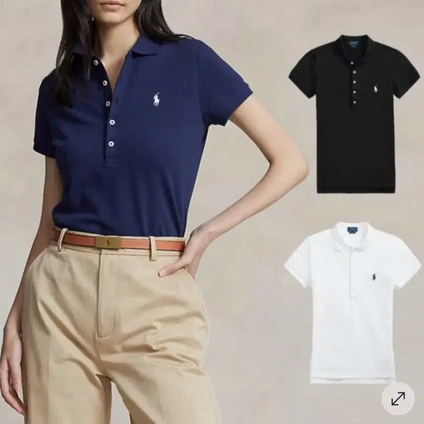 [BUNJANG] Polo Ralph Lauren Women's Slim Fit PK Short Sleeve T-Shirt / 폴로 슬릿핏 여성 PK 반팔 티셔츠