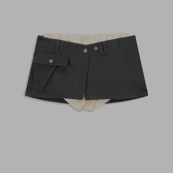 [BUNJANG] Openyy Camp Miniskirt & Boxer Shorts Beige / 오픈와이와이 CAMP MINISKIRT & BOXER SHORTS 베이지