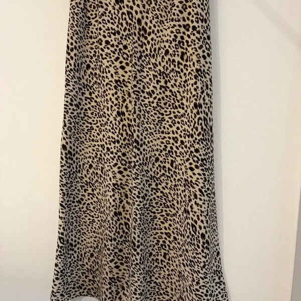 [BUNJANG] Leopard Print Long Skirt / 호피 롱스커트