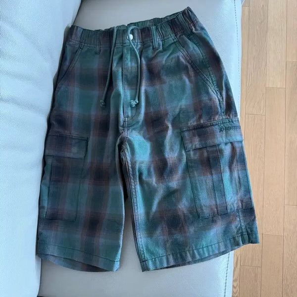 [BUNJANG] Supreme Shadow Plaid Cargo Shorts / Supreme슈프림쉐도우플레이드카고쇼츠 미사용