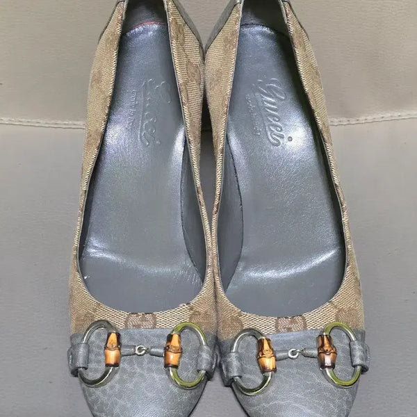 [BUNJANG] Gucci GG Bamboo Heel Pumps / 구찌 GG 로고 뱀부힐 펌프스