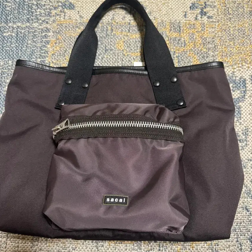 [BUNJANG] Sacai Medium Brown Nylon Pocket Tote Bag / [새제품]사카이 토트백 미디엄 브라운