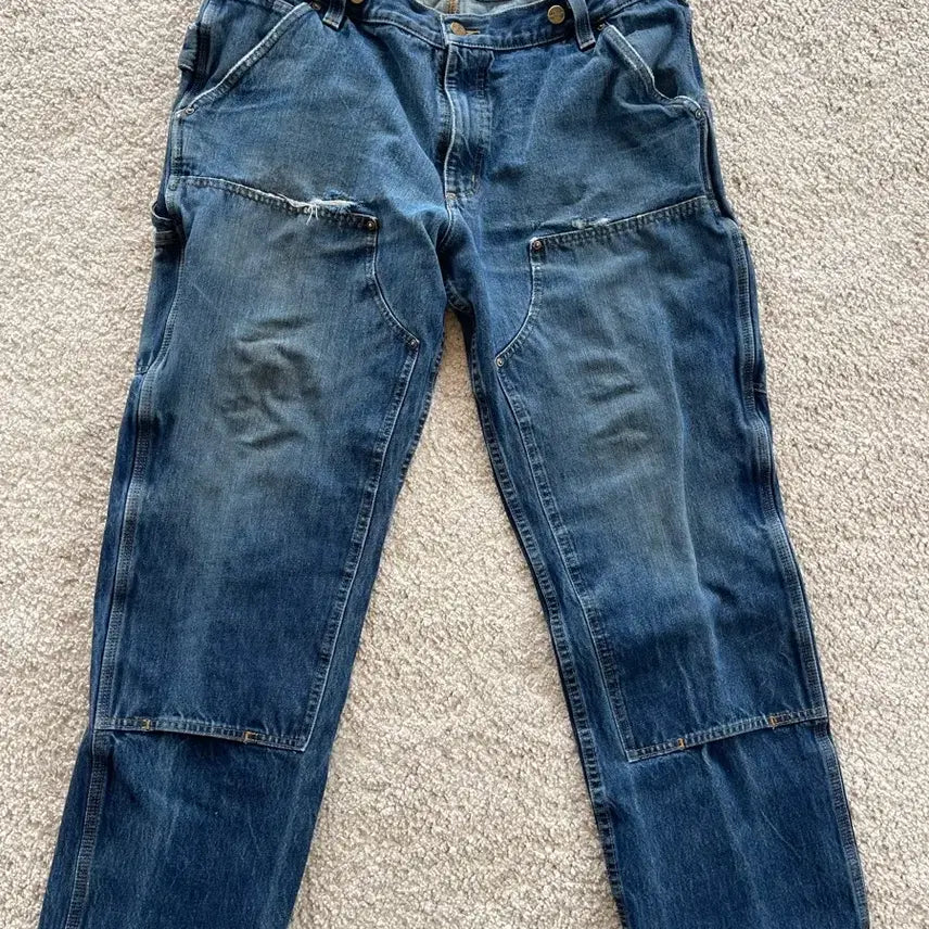 [BUNJANG] Carhartt Relaxed Fit Double Knee Denim Pants 38x32 / 칼하트 릴렉스핏 더블니 데님팬츠 38x32