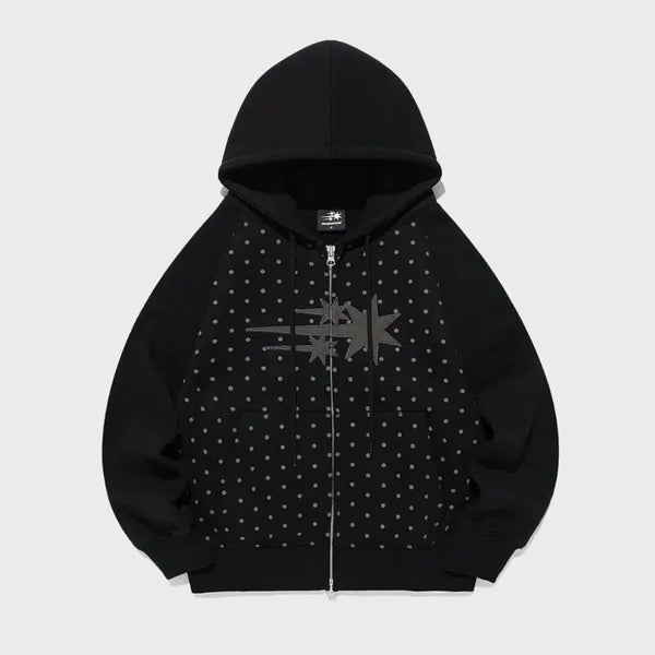 [BUNJANG] NICE GHOST CLUB Dot Hoodie Zip-up M / 나이스고스트클럽 나고클 도트 후드집업 M