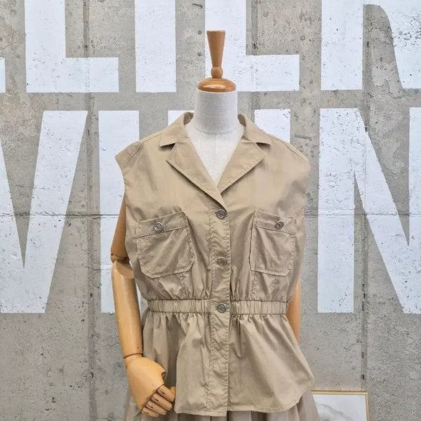 [BUNJANG] Waist String Vest Jacket / 세일특가)허리스트링 베스트 자켓