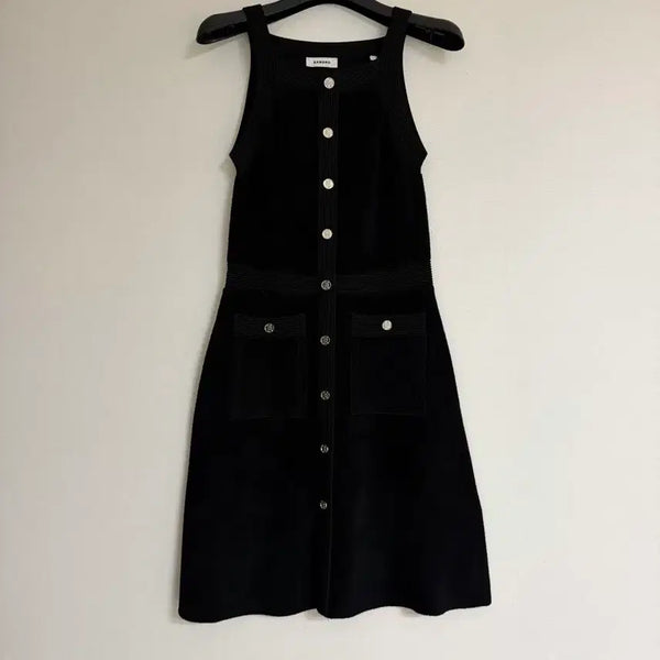 [BUNJANG] Sandro Button Embellished Mini Dress / 산드로 버튼 엠브레쉬드 미니 드레스 원피스