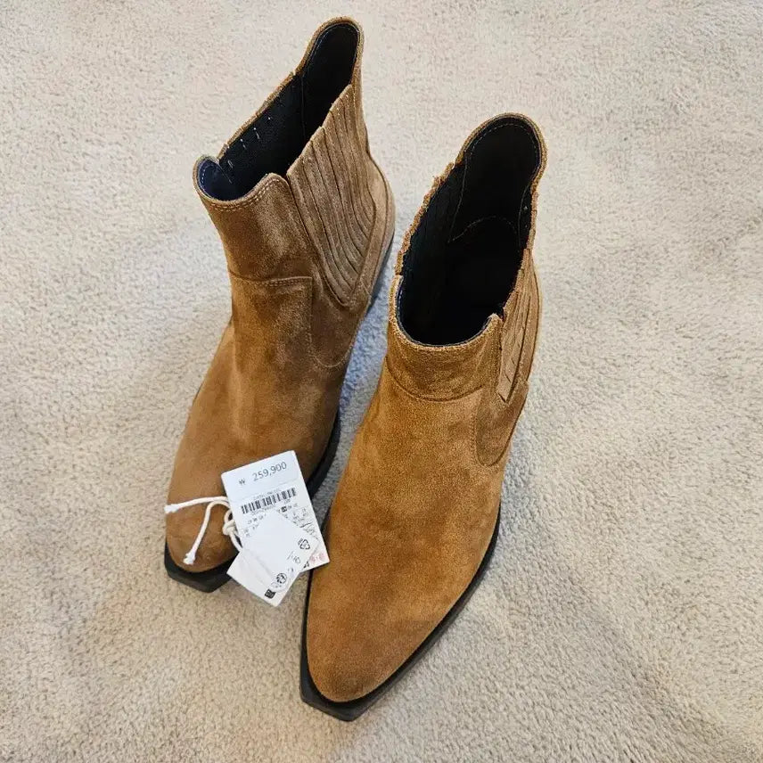 [BUNJANG] Zara Limited Edition Suede Cowboy Western Boots / 자라 리미티드에디션 스웨이드 카우보이 웨스턴 부츠 41 zara