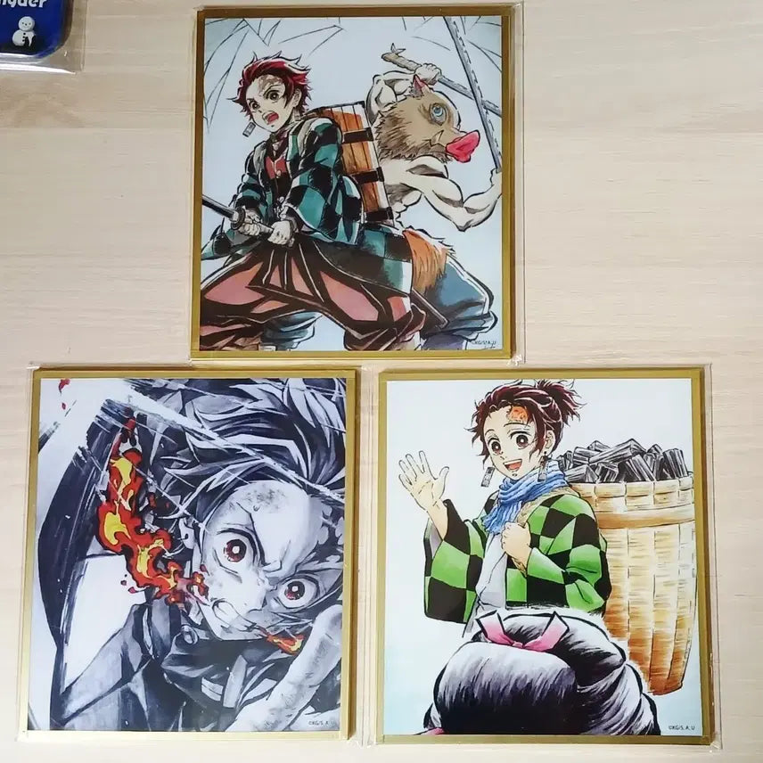 [BUNJANG] Demon Slayer Tanjiro Inosuke Acrylic Shikishi 3 Types / [귀멸의 칼날] 카마도 탄지로 이노스케 아크릴 색지 3종