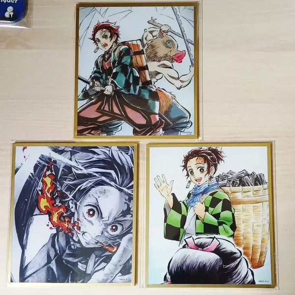 [BUNJANG] Demon Slayer Tanjiro Inosuke Acrylic Shikishi 3 Types / [귀멸의 칼날] 카마도 탄지로 이노스케 아크릴 색지 3종