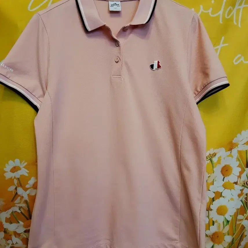 [BUNJANG] Eider Pink Women's Polo T-Shirt Size 100L / 아이더 핑크색 여성 폴로 반팔티 100L