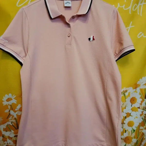 [BUNJANG] Eider Pink Women's Polo T-Shirt Size 100L / 아이더 핑크색 여성 폴로 반팔티 100L