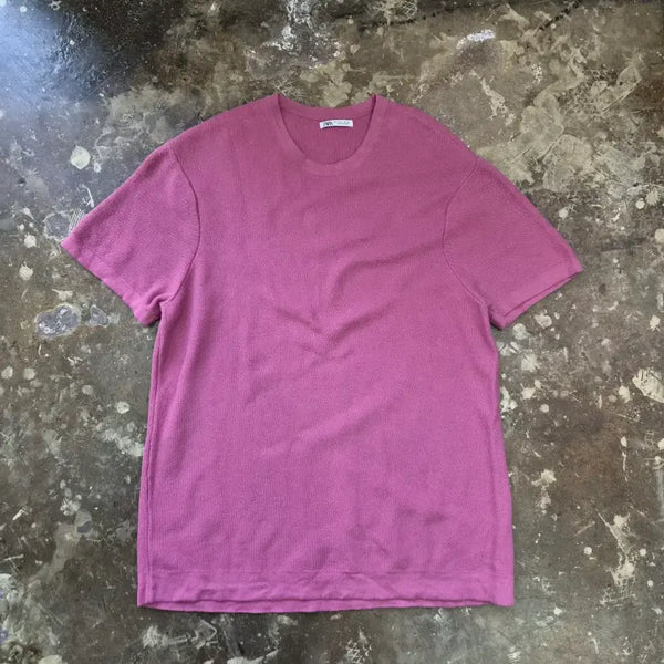 [BUNJANG] ZARA Short Sleeve Knit T-Shirt / L) ZARA 자라 반팔 니트 티셔츠