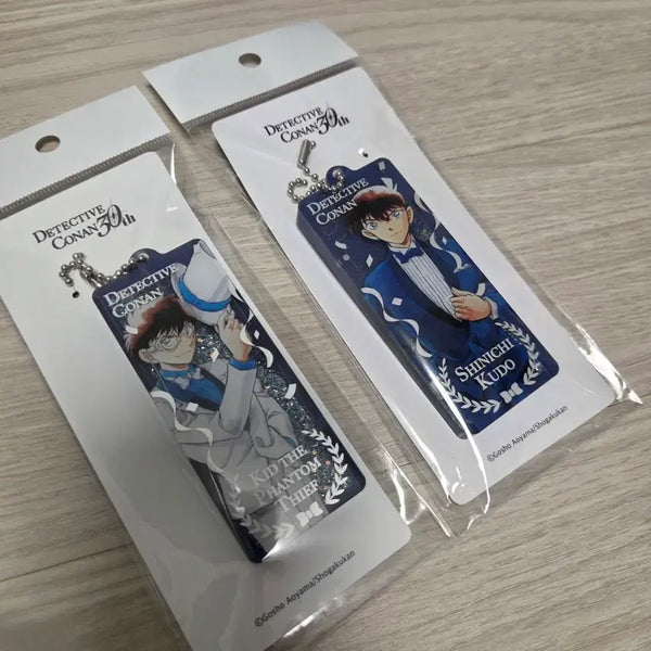 [BUNJANG] Detective Conan 30th Anniversary Exhibition Glitter Acrylic Keychain - Kaito Kid, Shinichi / 명탐정 코난 30주년 전시회 글리터 아크릴 키링 괴도키드, 신이치