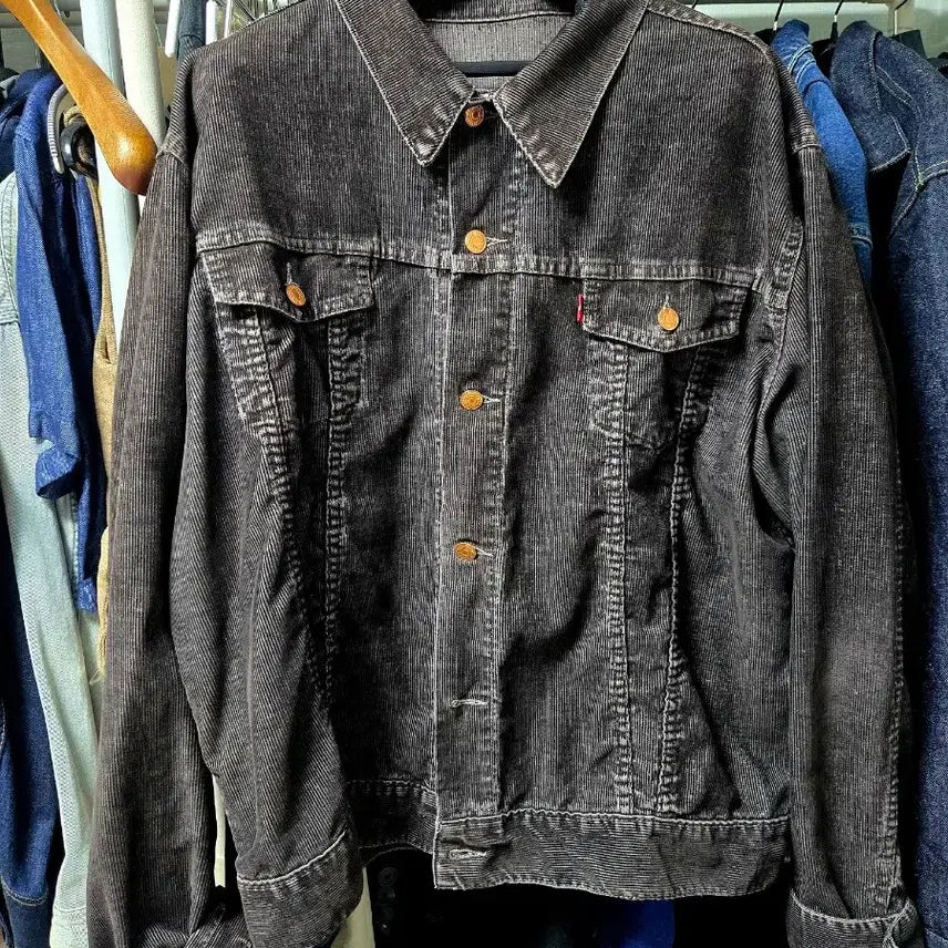 [BUNJANG] Levi's 70529 Corduroy Trucker Jacket Black XL / 00s 리바이스 USA 코듀로이 트러커 자켓 블랙 XL