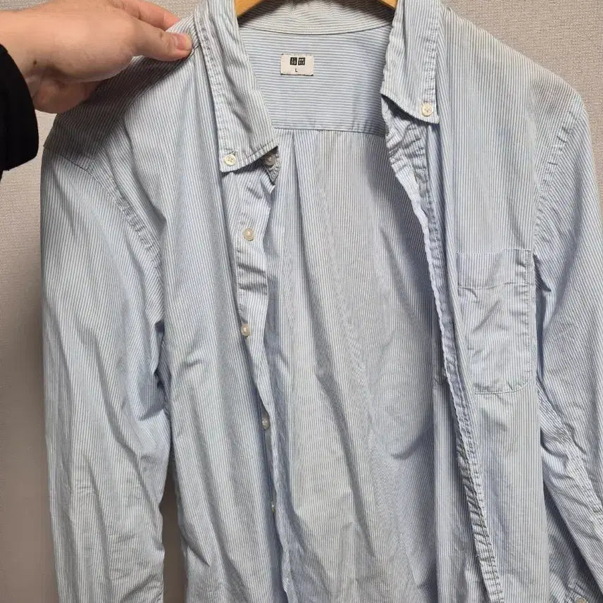 [BUNJANG] Uniqlo Striped Shirt - Size L / 유니클로 셔츠 L