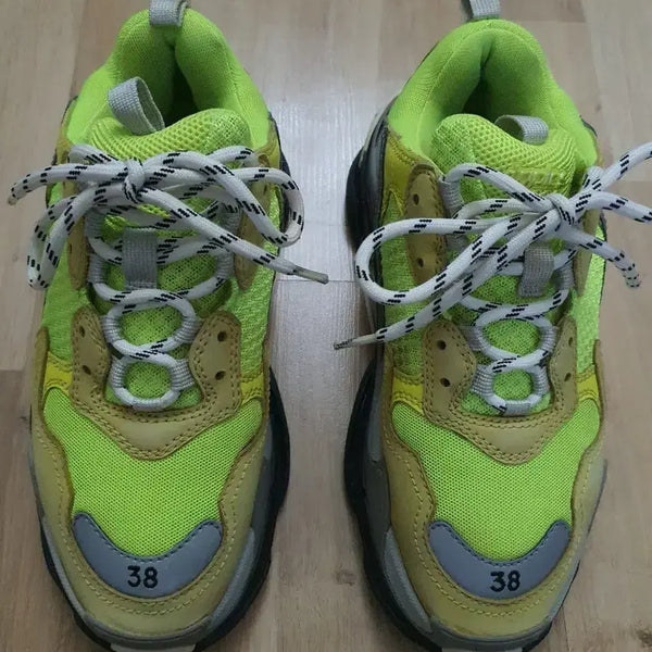 [BUNJANG] Balenciaga Triple S Fluorescent Sneakers / 발렌시아가 트리플S 형광 38사이즈