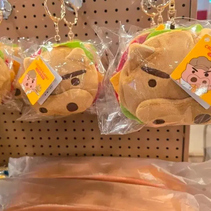 [BUNJANG] Crayon Shin-chan Bakery Buriburi Hamburger Charm / 짱구베이커리 부리부리햄버거키링 새상품