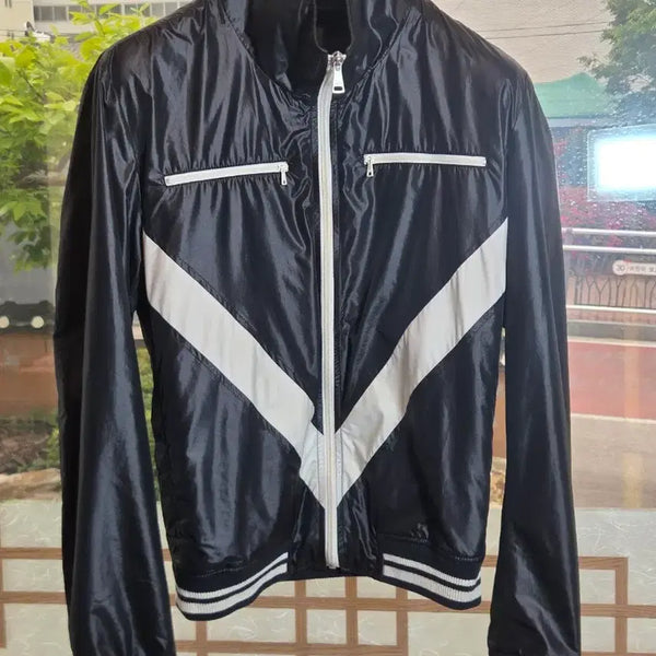 [BUNJANG] Dolce & Gabbana Color Block Windbreaker Jacket / 돌체앤가바나 블랙 화이트 배색 자켓