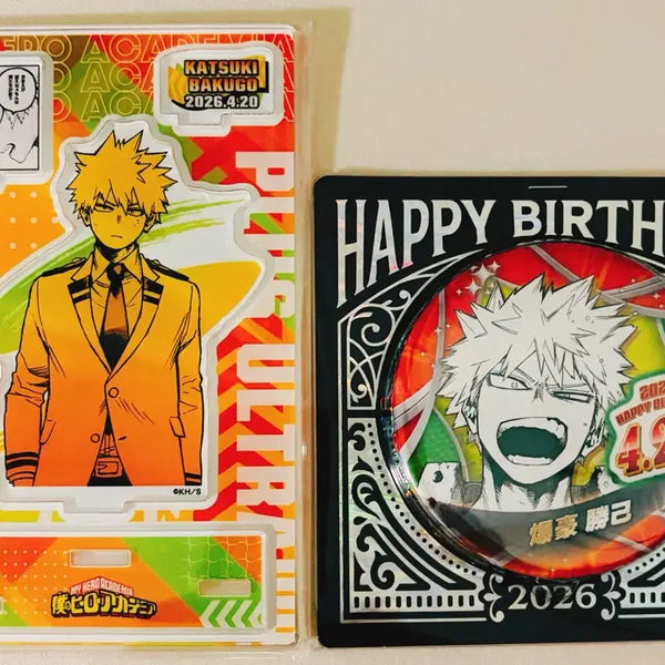 [BUNJANG] My Hero Academia Katsuki Bakugo 2026 Birthday Acrylic Stand & Can Badge Set / 나히아 히로아카 바쿠고 카츠키 2026 생일 아크릴 스탠드 캔뱃지
