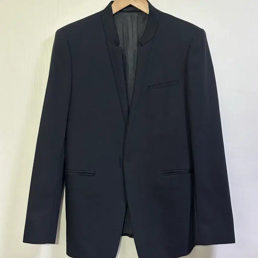 [BUNJANG] TIME HOMME Black Single Button Tuxedo Blazer (Size 100) / 타임옴므 턱시도 원버튼 블레이저/97-100/블랙