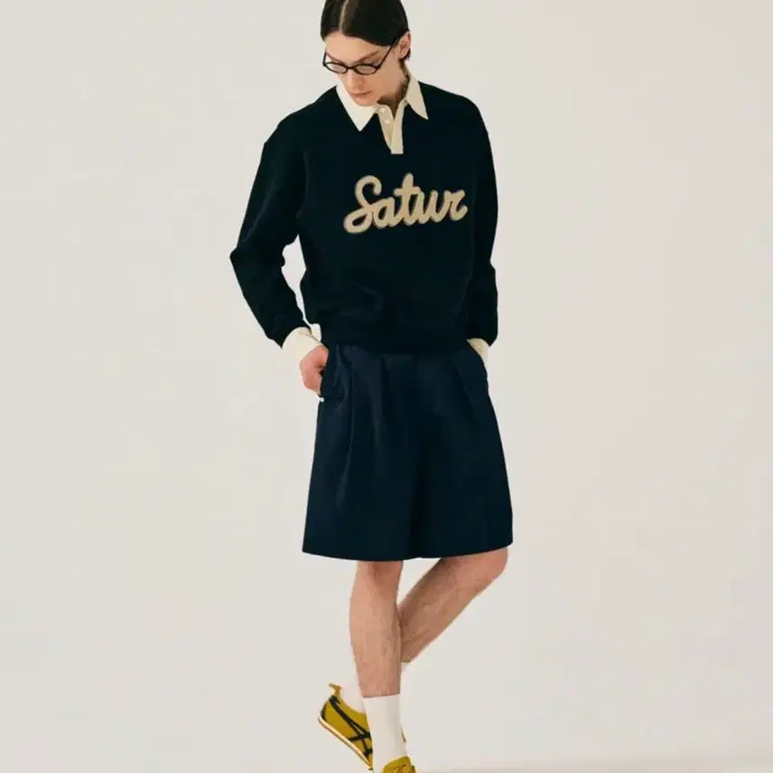 [BUNJANG] Sette Bleed Cotton Chino Half Pants Classic Navy L / 세터 블레드 코튼 치노 하프 팬츠 반바지 클래식 네이비 L