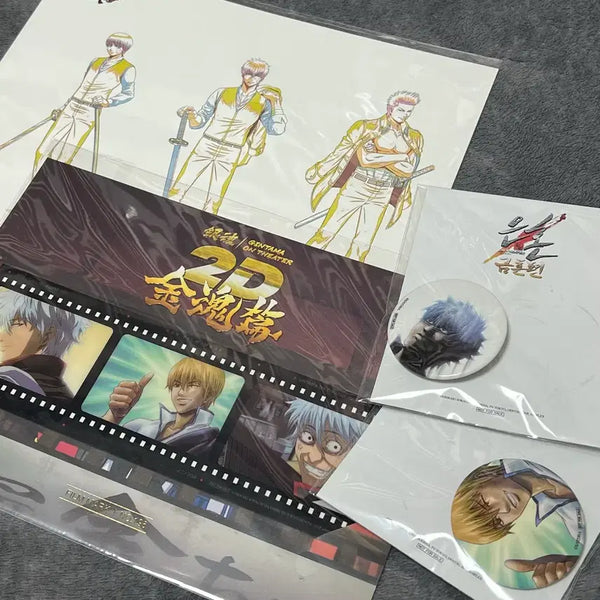 [BUNJANG] Gintama Kin-tama Kashiyagui Film Mark Can Badge Bundle Set / 은혼 금혼 가시아귀 특전 필름마크 캔뱃지 일괄