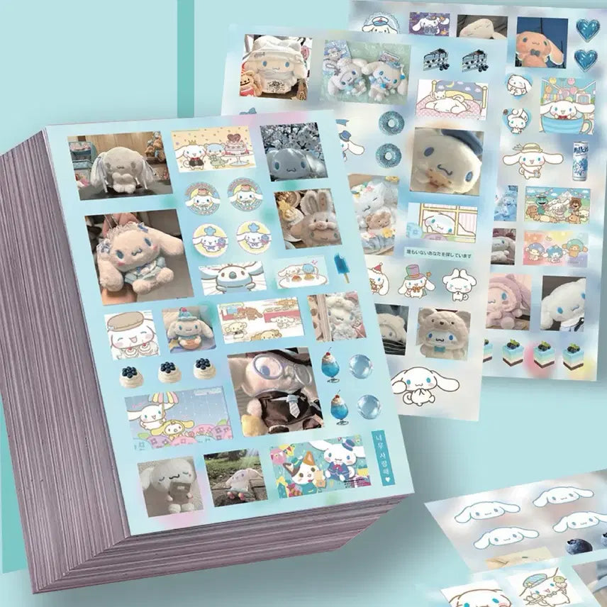 [BUNJANG] Sanrio Cinnamoroll D Sticker Set (8 Sheets) / 8장 시나모롤 D 씰스티커 세트 산리오 캐릭터 다꾸 다이어리 꾸미기