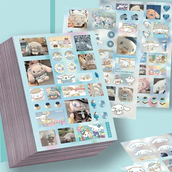 [BUNJANG] Sanrio Cinnamoroll D Sticker Set (8 Sheets) / 8장 시나모롤 D 씰스티커 세트 산리오 캐릭터 다꾸 다이어리 꾸미기