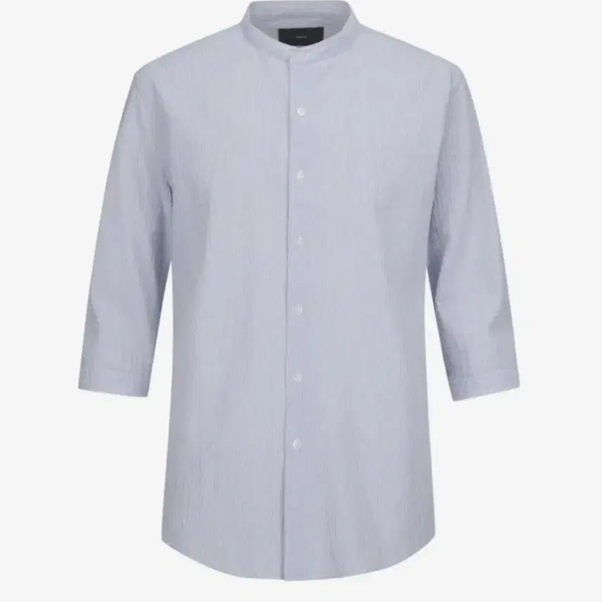 [BUNJANG] Andz Ice Cotton Band Collar 7/10 Sleeve Shirt SBL / [앤드지] 아이스코튼 밴드카라 7부 셔츠 SBL L