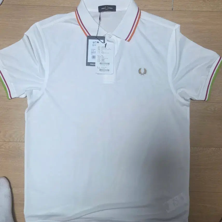 [BUNJANG] Fred Perry Twin Tipped Tennis Shirt White L / 트윈 팁 프레드페리 테니스 셔츠 - 화이트 L