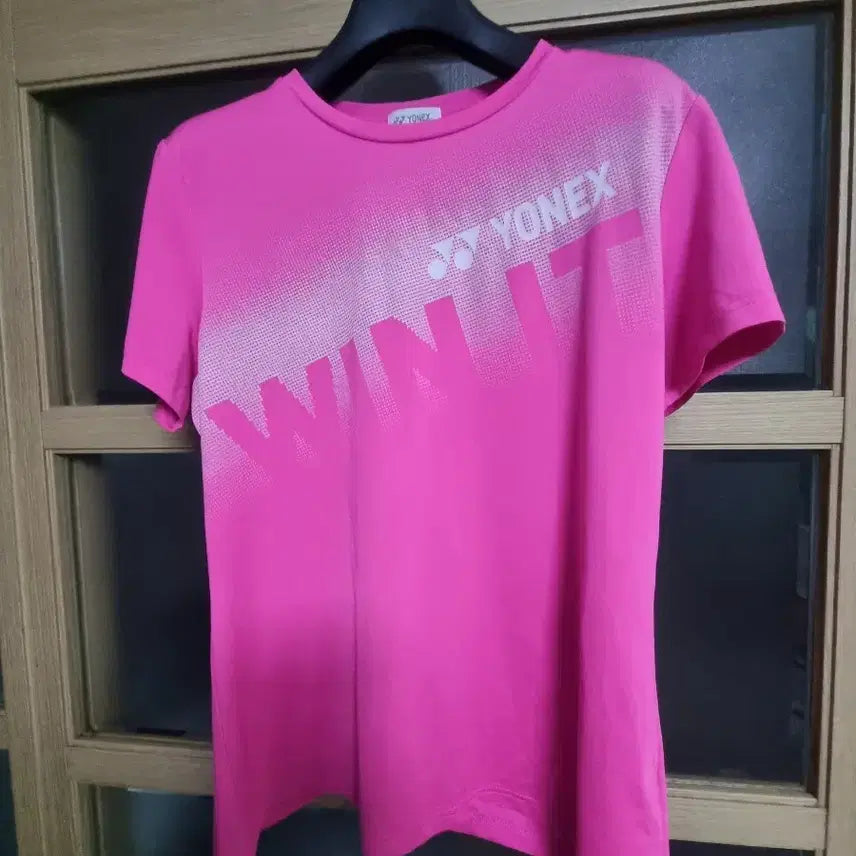 [BUNJANG] Yonex Pink Short Sleeve T-Shirt Size 95 / 요넥스 핑크색 반팔 티셔츠95