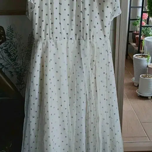 [BUNJANG] SJSJ Ivory Polka Dot Long Dress / SJSJ아이보리 땡땡이 롱 원피스55