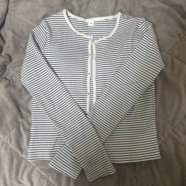 [BUNJANG] 98°C Stripe Cardigan / [새상품] 98도씨 스트라이프 가디건